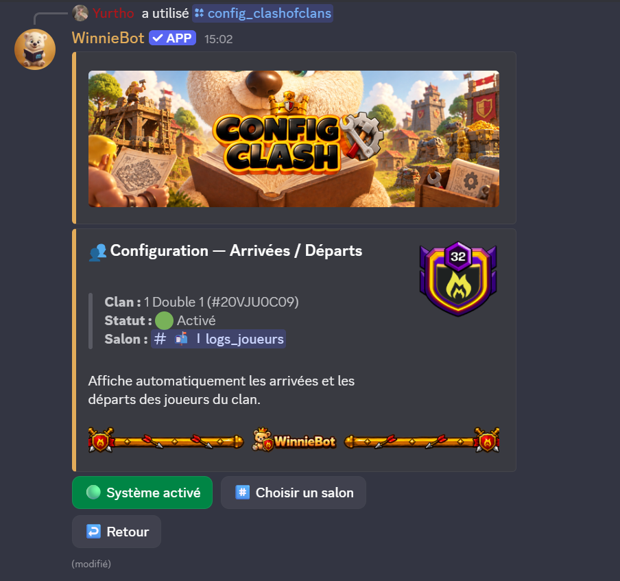 Configurer les mouvements
